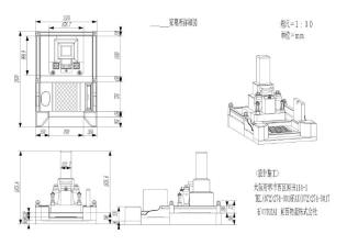 墓石外柵(巻石)−詳細図